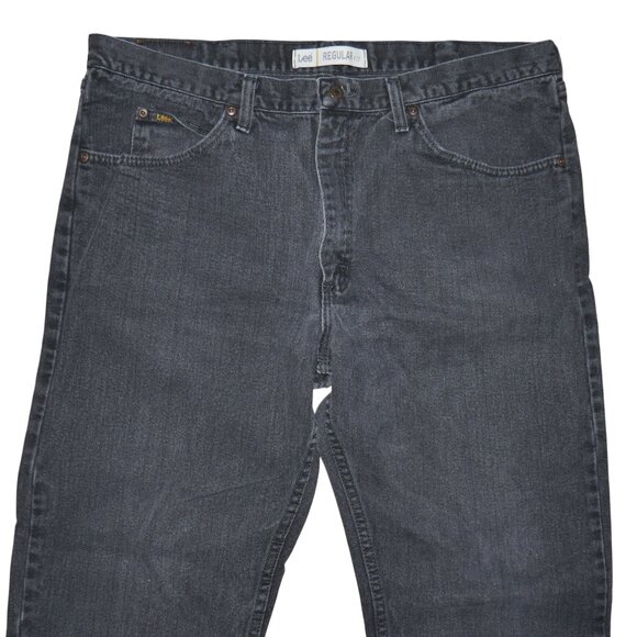 LEE Men's Classic Fit Jeans Black Wash Denim Size 40x30 Vintage - Picture 4 of 9